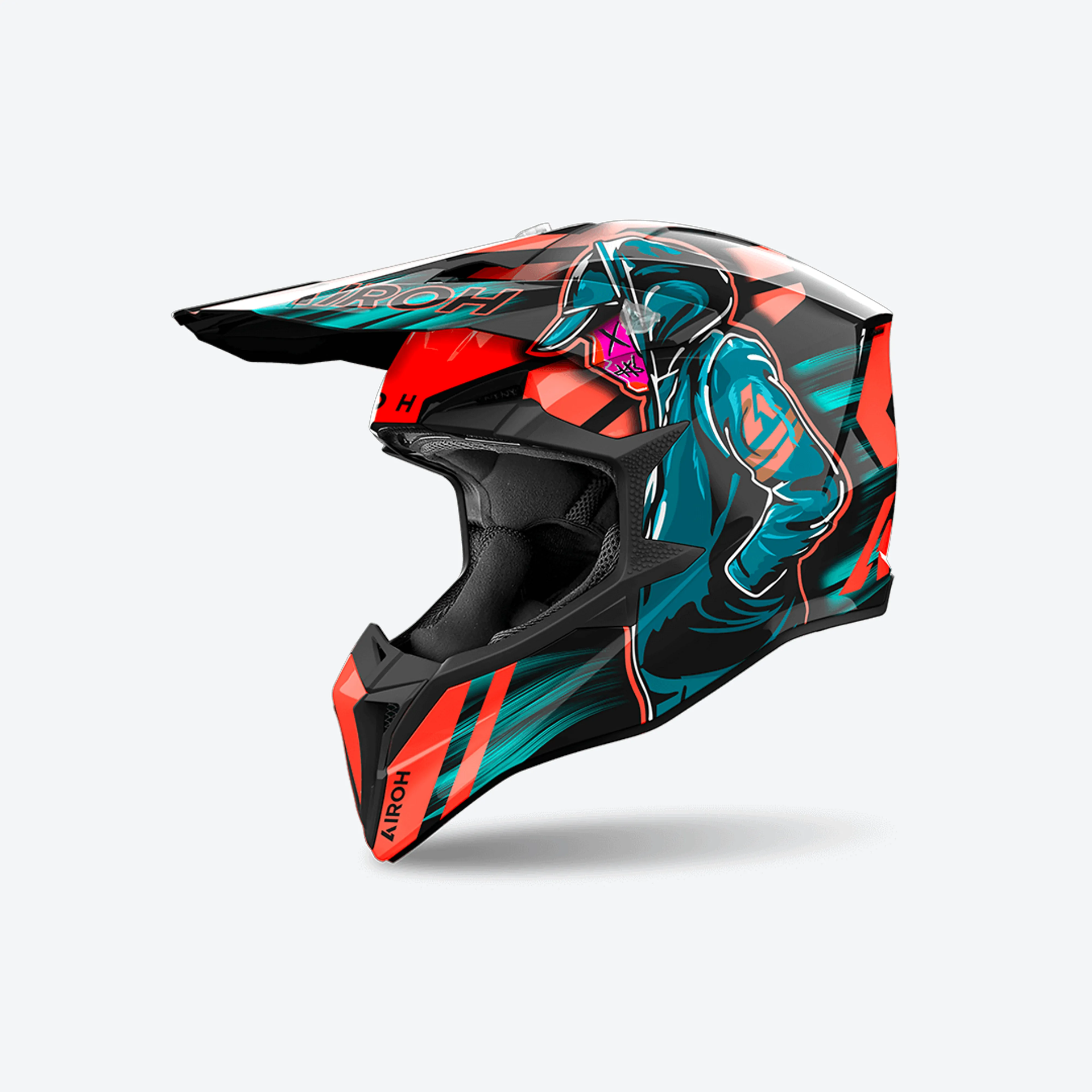 Casco para Moto Airoh Wraaap Cyber Orange Gloss